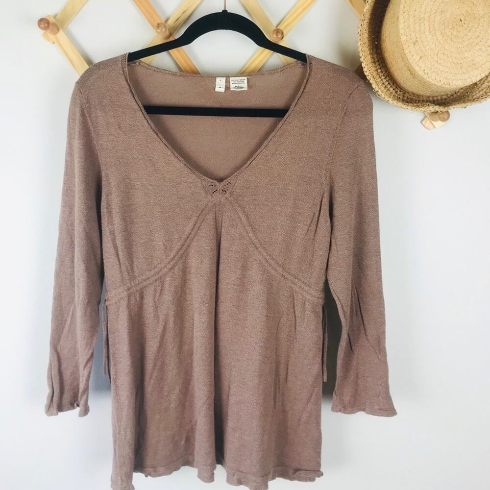 Moth Mauve Pink Sweater Top, Size Medium, Lightweight and Flattering Fit Large